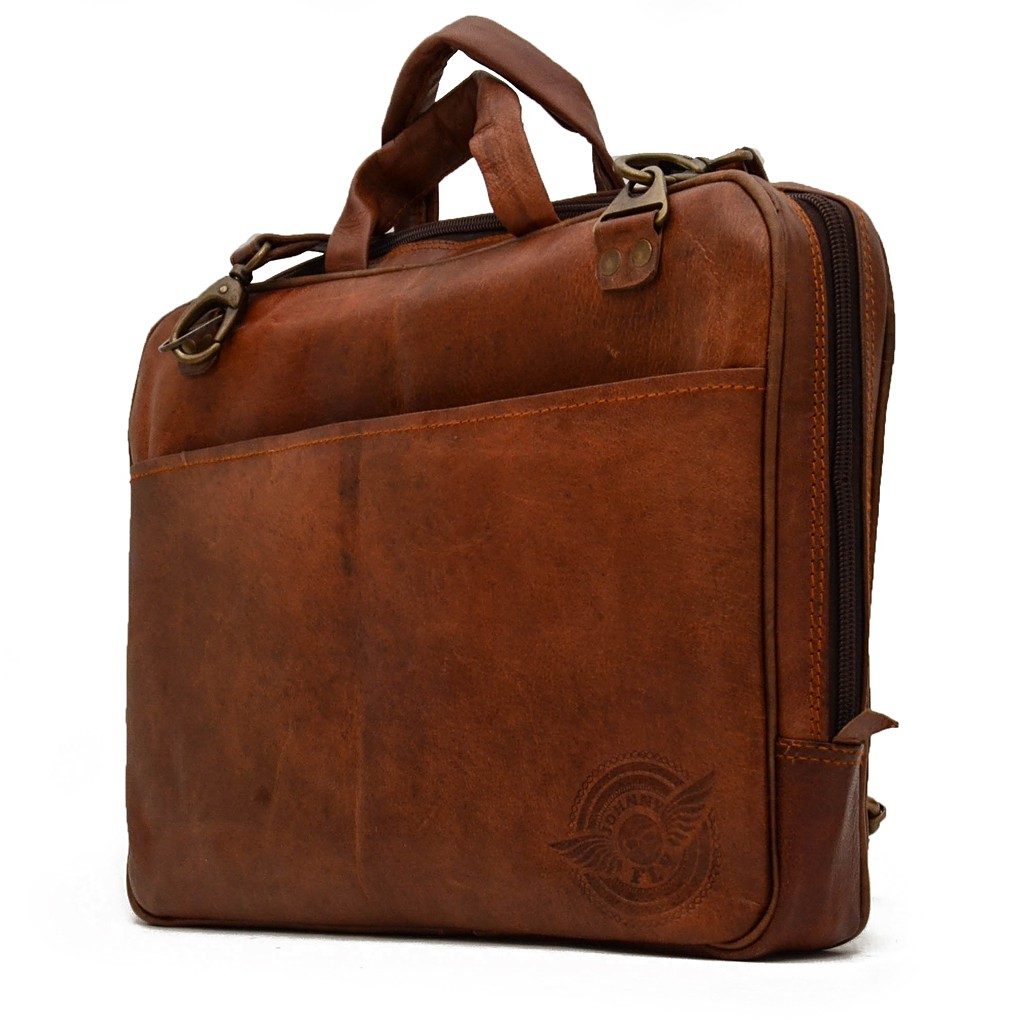 Leather Laptop sling bag | Ethically Clothed