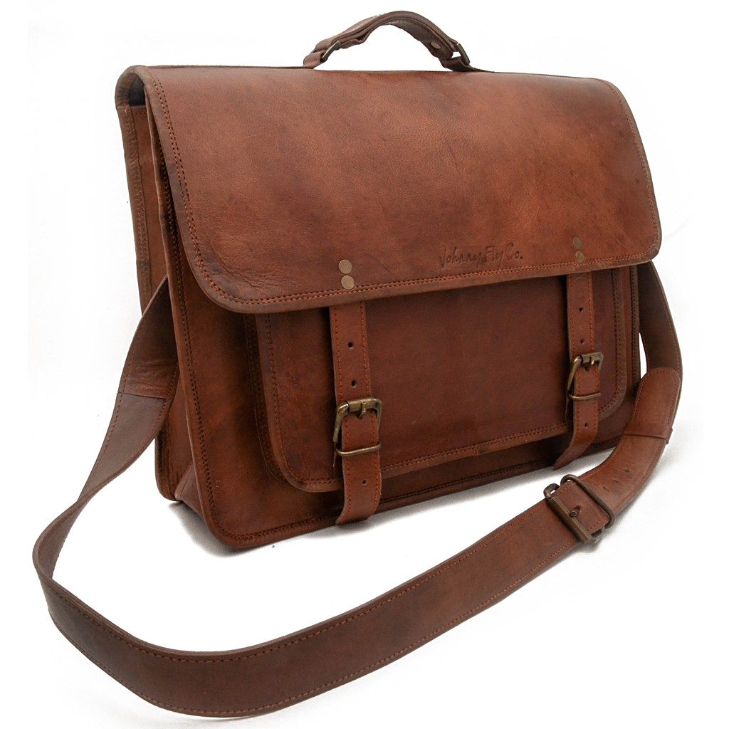 Leather Business Laptop Messenger | Ethically Clothed